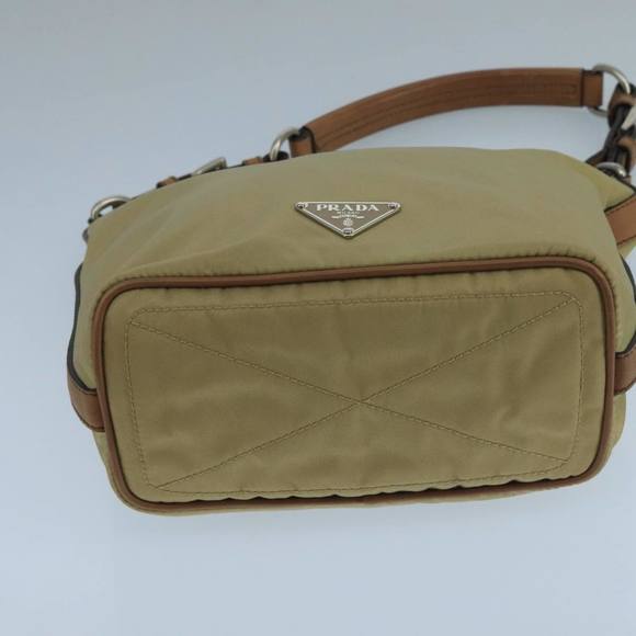 PRADA Shoulder Bag Nylon Beige Auth 104591 - Picture 5 of 16